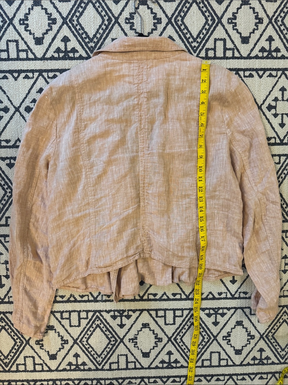Lou & Grey Blush Pink Linen Moto Jacket - Picture 8 of 8
